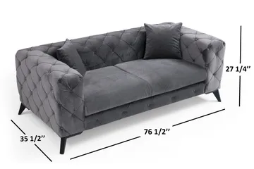 Beachport 2-sits Soffa - Antracit/Svart - Möbler - Soffa - 2 sits soffa