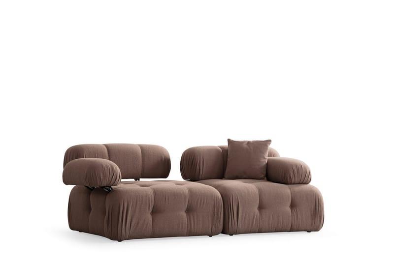 Belgin Bubblig Soffa 2-sits med utfällbara armstöd och ryggstöd - Cappuccino - Möbler - Soffa - 2 sits soffa