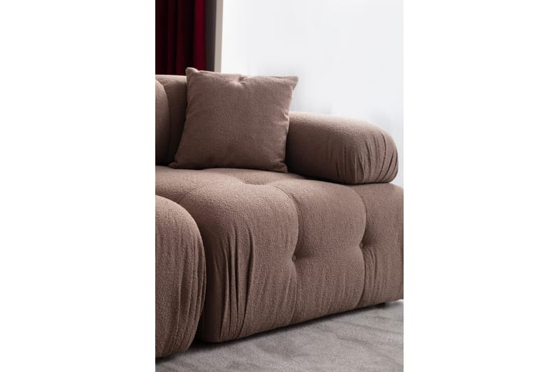 Belgin Bubblig Soffa 2-sits med utfällbara armstöd och ryggstöd - Cappuccino - Möbler - Soffa - 2 sits soffa