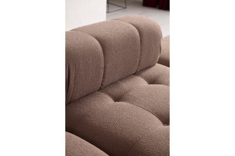 Belgin Bubblig Soffa 2-sits med utfällbara armstöd och ryggstöd - Cappuccino - Möbler - Soffa - 2 sits soffa