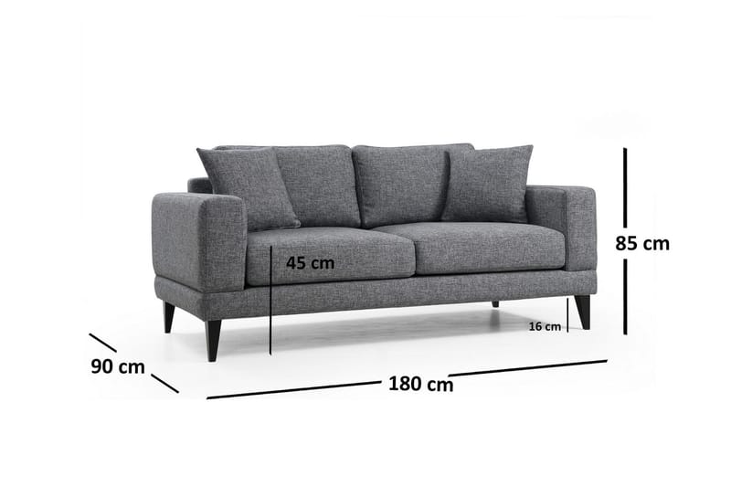 Bitanya 2-Sits Soffa - Grå - Möbler - Soffa - 2 sits soffa