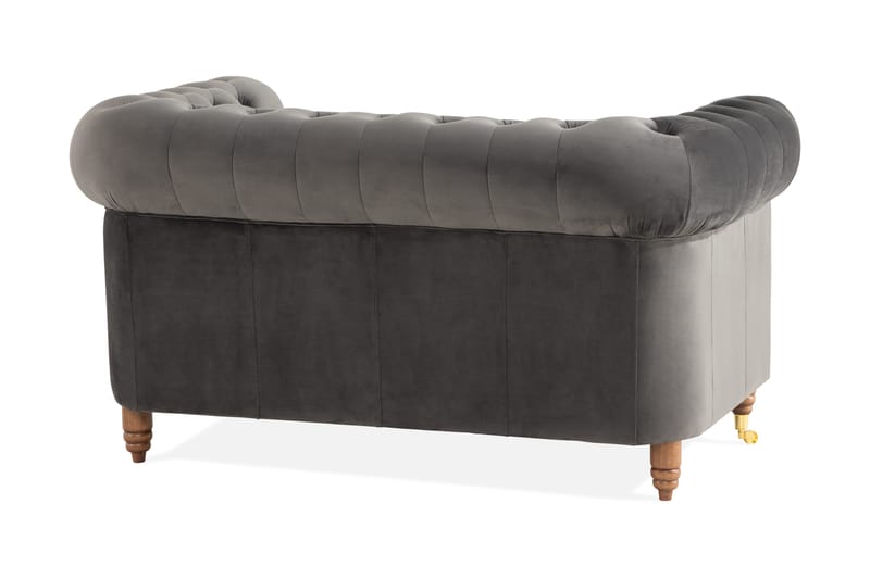 Chesterfield Deluxe 2-sits Soffa - Grå - Möbler - Soffa - 2 sits soffa