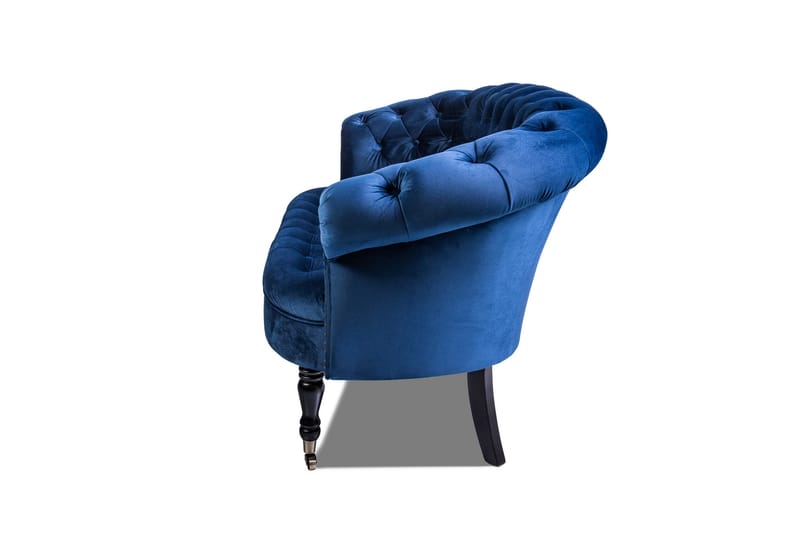 Chesterfield Ludovic Soffa 2-sits - Blå - 2 sits soffa - Chesterfield soffa - Sammetssoffa