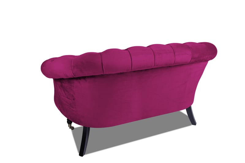 Chesterfield Ludovic Soffa 2-sits - Cerise - 2 sits soffa - Chesterfield soffa - Sammetssoffa