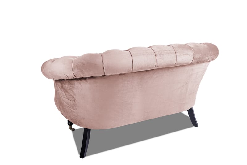 Chesterfield Ludovic Soffa 2-sits - Rosa - 2 sits soffa - Chesterfield soffa - Sammetssoffa