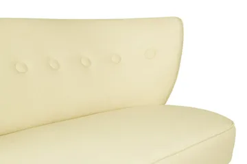 Clivocast Djup 2-sits Soffa i Tyg med Träben - Pastellgul - Möbler - Soffa - 2 sits soffa