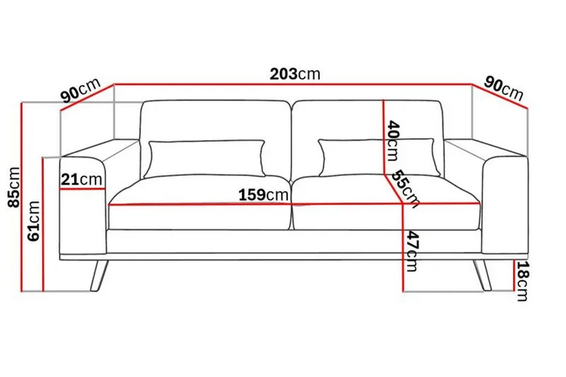 Copenhagen 2-sits Manchestersoffa - Beige - Möbler - Soffa - 2 sits soffa