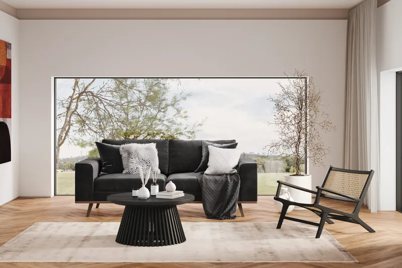 Copenhagen 2-sits Sammetssoffa - Mörkgrå - Möbler - Soffa - 2 sits soffa