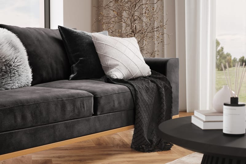Copenhagen 2-sits Sammetssoffa - Mörkgrå - Möbler - Soffa - 2 sits soffa