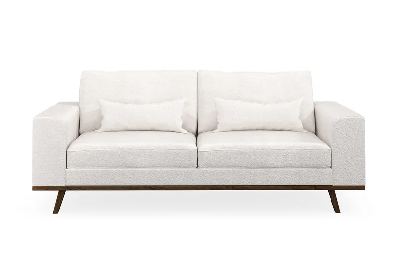 Copenhagen 2-sits Soffa i Bouclé, Vit