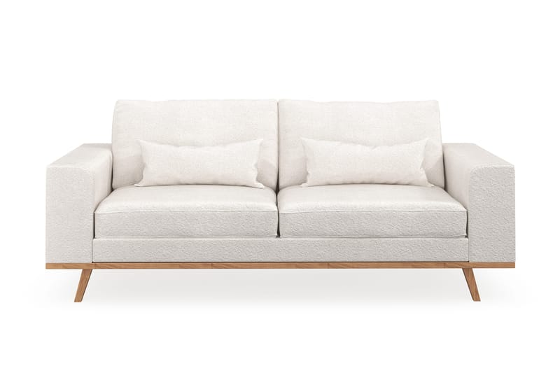 Copenhagen 2-sits Soffa i Bouclé - Vit - Möbler - Soffa - 2 sits soffa