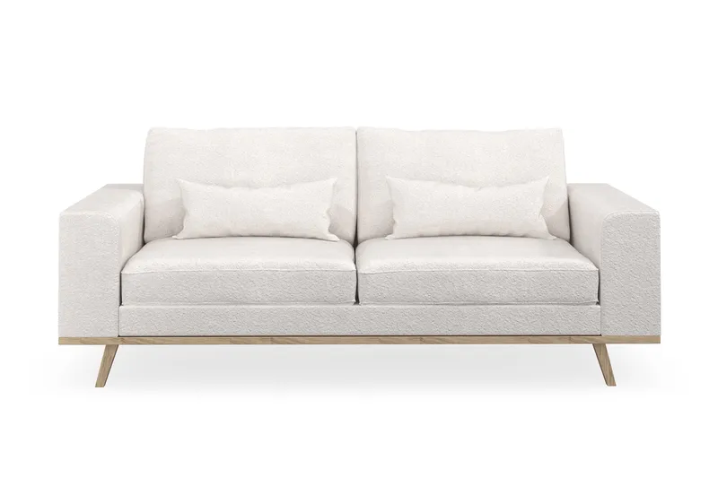 Copenhagen 2-sits Soffa i Bouclé - Vit - Möbler - Soffa - 2 sits soffa