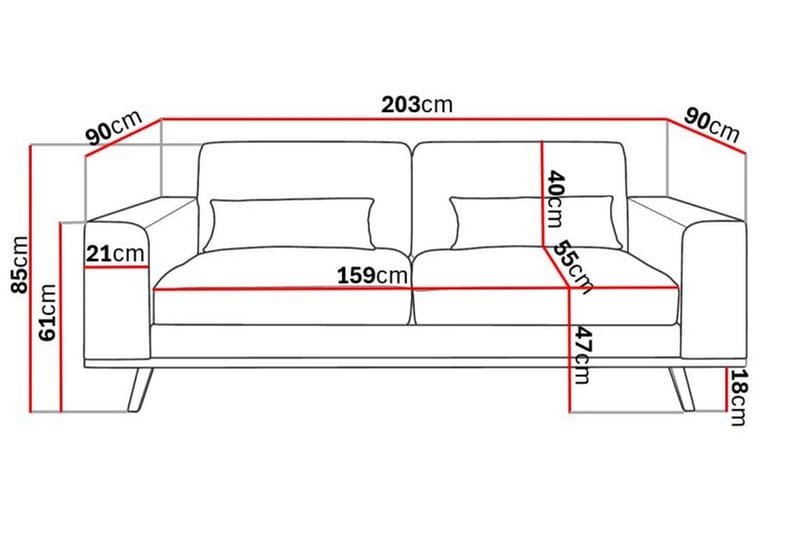 Copenhagen 2-sits Soffa i Konstläder - Brun - Möbler - Soffa - 2 sits soffa