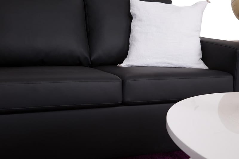 Crazy 2-sits Soffa i Konstläder - Svart - Möbler - Soffa - 2 sits soffa