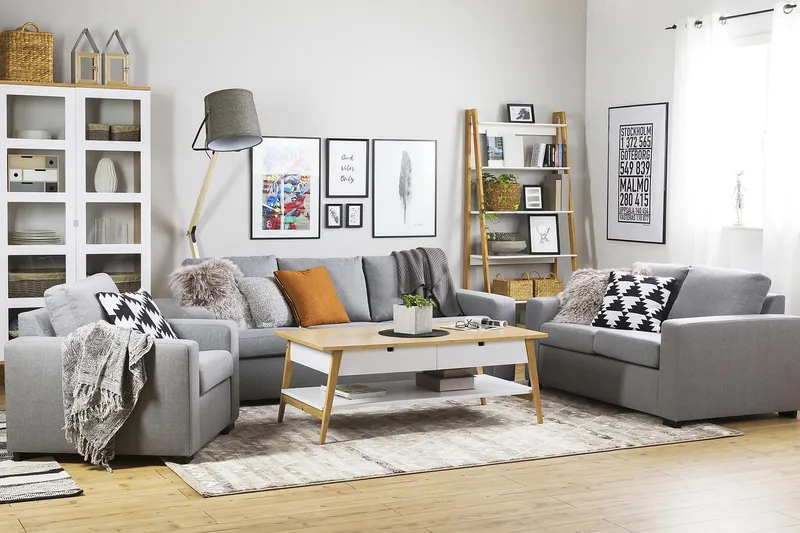 Crazy 2-sits Tygsoffa - Grå - Möbler - Soffa - 2 sits soffa