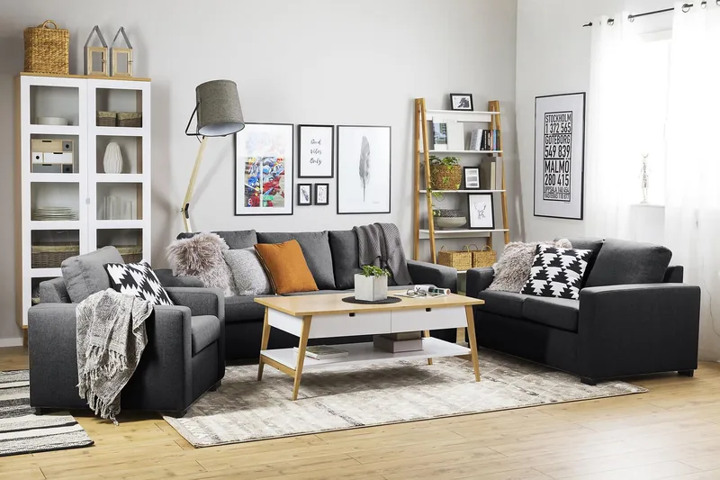 Crazy 2-sits Tygsoffa - Mörkgrå - Möbler - Soffa - 2 sits soffa