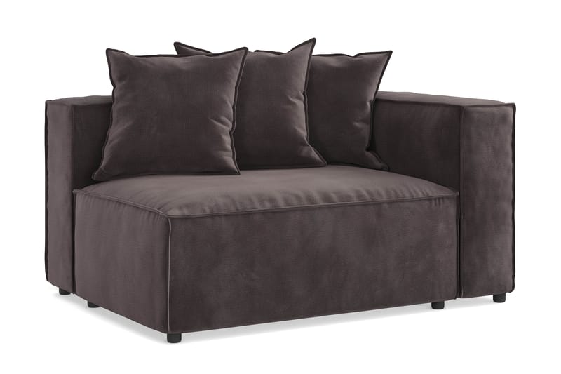 Cubo 2-sits Högermodul i Sammet - Antracit - Möbler - Soffa - Modulsoffor - Övriga moduler till modulsoffa