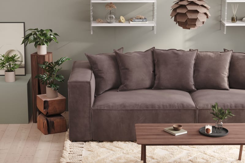 Cubo 2-sits Högermodul i Sammet - Antracit - Möbler - Soffa - Modulsoffor - Övriga moduler till modulsoffa
