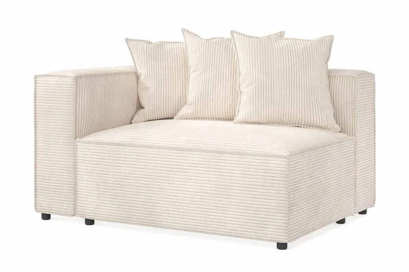 Cubo 2-sits Vänstermodul i Manchester 120 cm bred - Beige - Möbler - Soffa - Modulsoffor - Övriga moduler till modulsoffa
