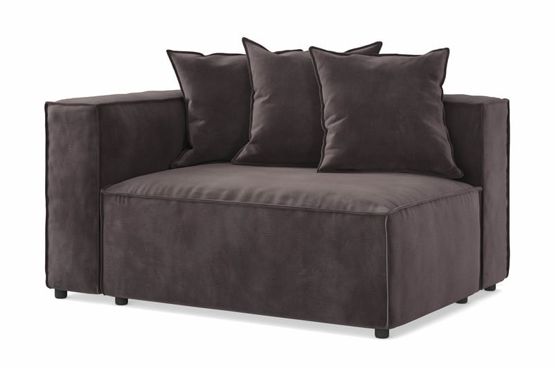 Cubo 2-sits Vänstermodul i Sammet - Antracit - Möbler - Soffa - Modulsoffor - Övriga moduler till modulsoffa