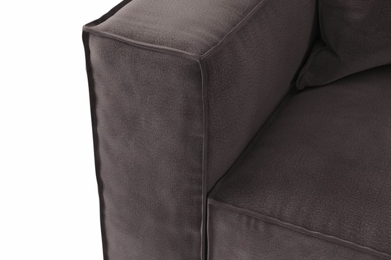 Cubo 2-sits Vänstermodul i Sammet - Antracit - Möbler - Soffa - Modulsoffor - Övriga moduler till modulsoffa