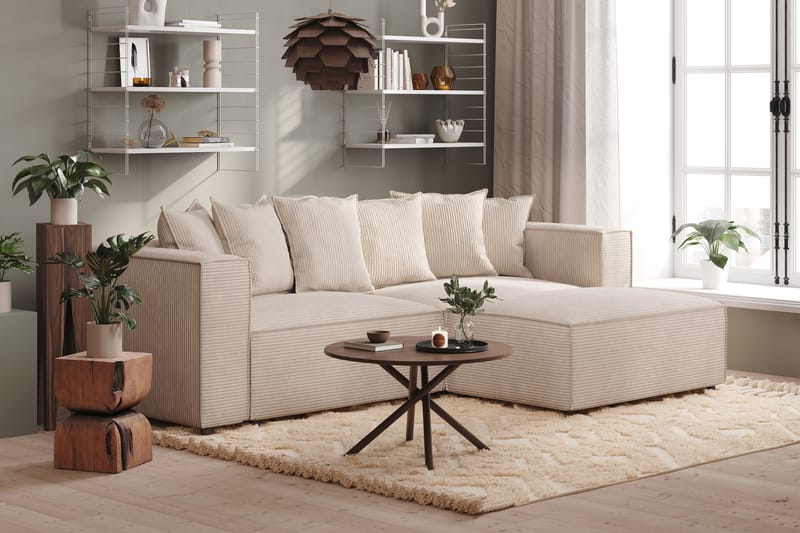 Cubo 2-sits Vänstermodul i Tyg 120 cm bred - Beige - Möbler - Soffa - 2 sits soffa