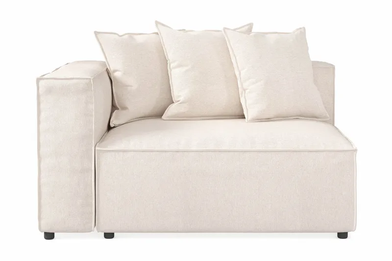 Cubo 2-sits Vänstermodul i Tyg 120 cm bred, Beige