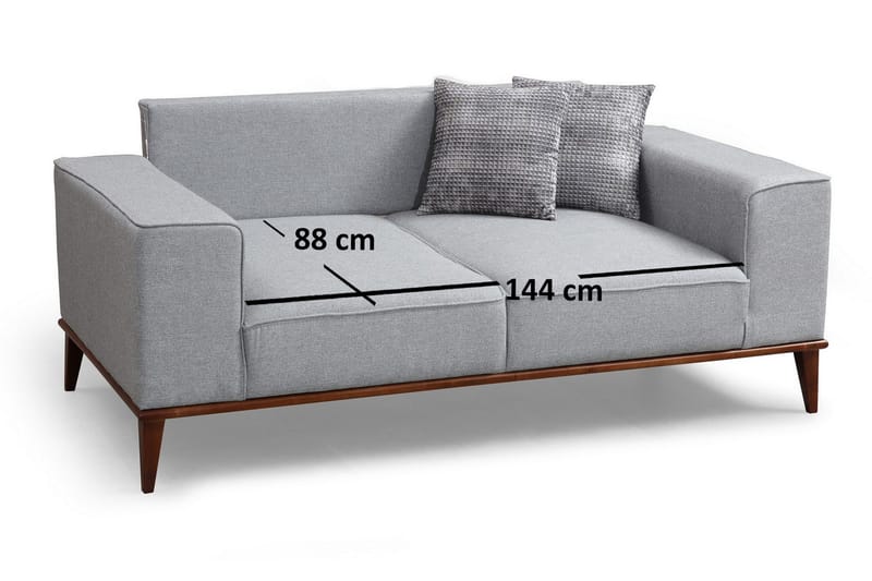 Dubar 2-Sits Soffa - Grå - Möbler - Soffa - 2 sits soffa