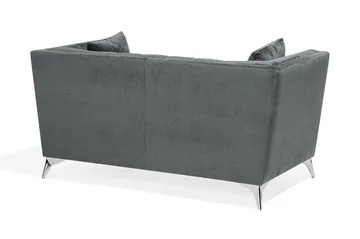 Gaula 2-sits Sammetssoffa 160 cm - Grå - Möbler - Soffa - 2 sits soffa