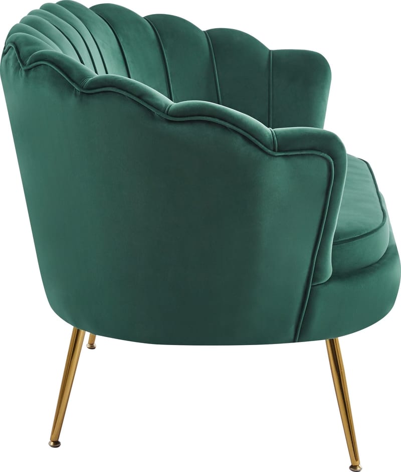 2-sits soffa grön/mässing - Kingsley - Grön - Möbler - Soffa - Sammetssoffa
