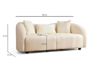 Hungirr Soffa 2-sits - Beige|Bouclé - Möbler - Soffa - 2 sits soffa