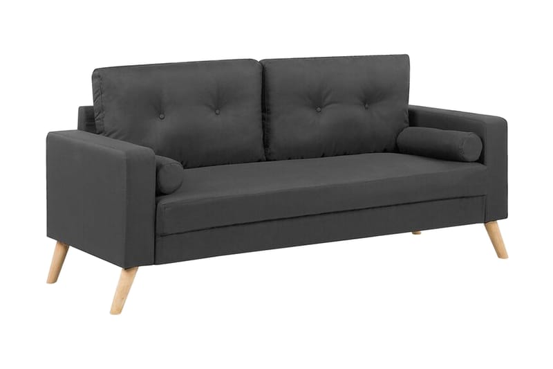 Kemsley 2-sits Soffa i Tyg med Träben, Grå