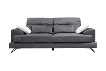 Killem 2-sits Soffa med Låga Armstöd och Vinklade Ben i Tyg - Antracit - Möbler - Soffa - 2 sits soffa