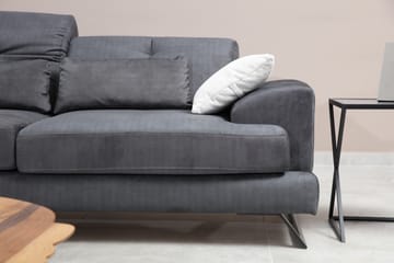 Killem 2-sits Soffa med Låga Armstöd och Vinklade Ben i Tyg - Antracit - Möbler - Soffa - 2 sits soffa