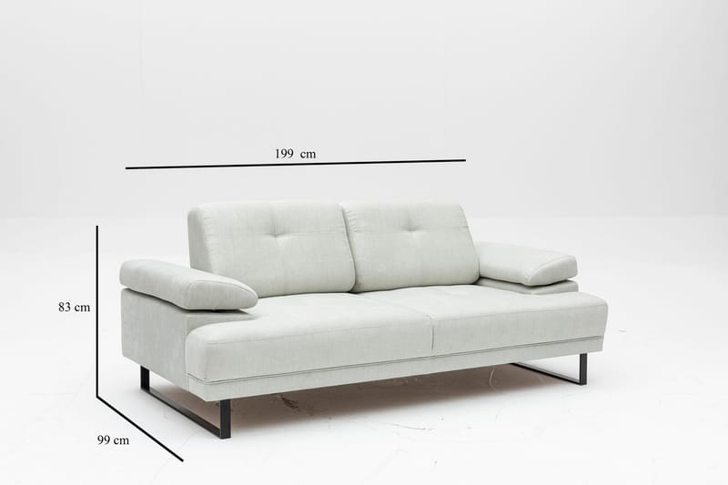 Kitimat Soffa 2-sits - Vit - 2 sits soffa