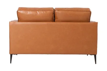 Leo 2-sits Soffa med Smala Armstöd i Skinn - Cognac - Möbler - Soffa - 2 sits soffa