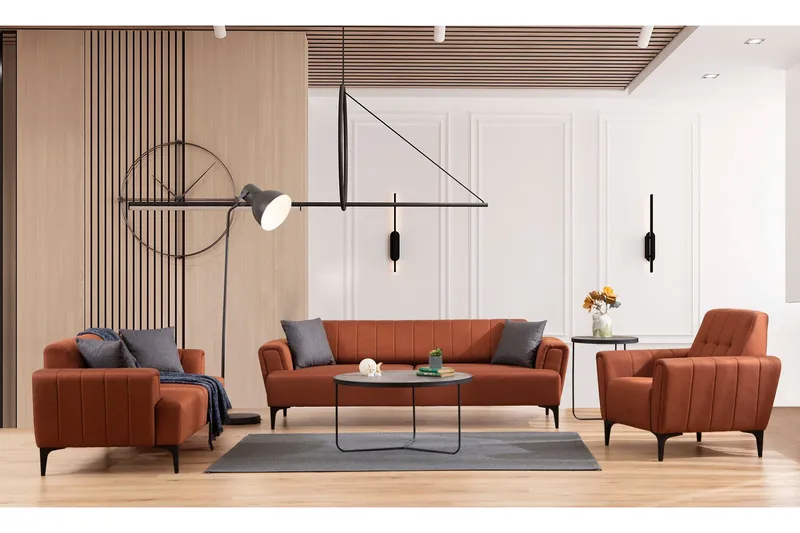 Lilesville 3-sits Soffa - Röd - Möbler - Soffa - 2 sits soffa