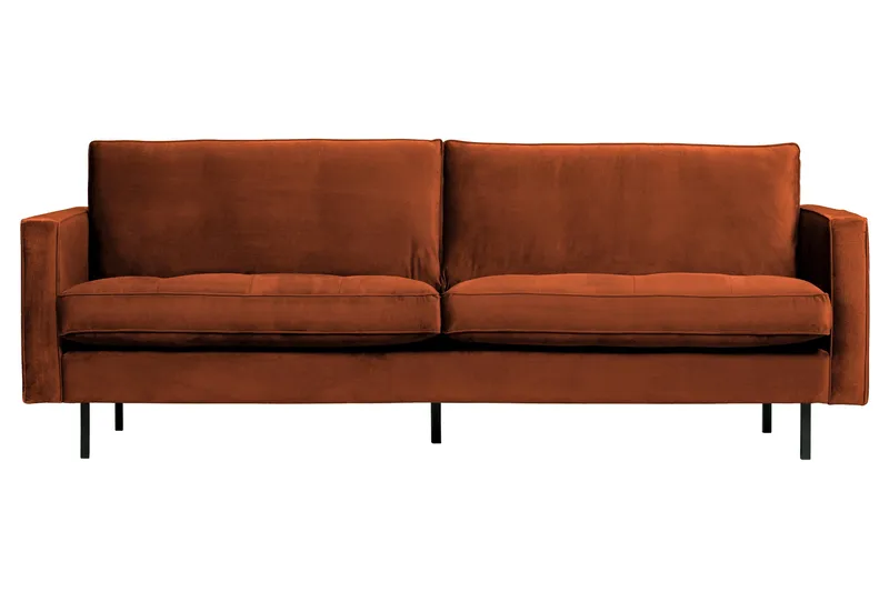 Lissbon 2-sits Soffa 230 cm i Sammet, Rost