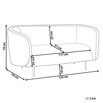 2-sits soffa Loen - Svart, guld - Möbler - Soffa - 2 sits soffa