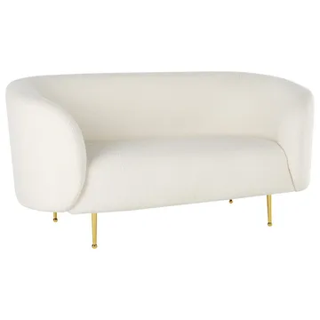 2-sits soffa Loen - Vitt, guld - Möbler - Soffa - 2 sits soffa