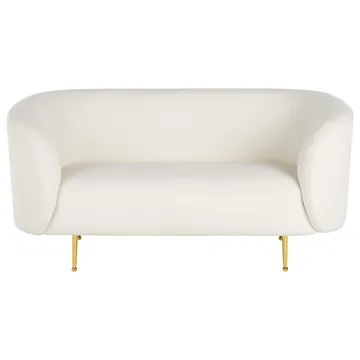 2-sits soffa Loen - Vitt, guld - Möbler - Soffa - 2 sits soffa