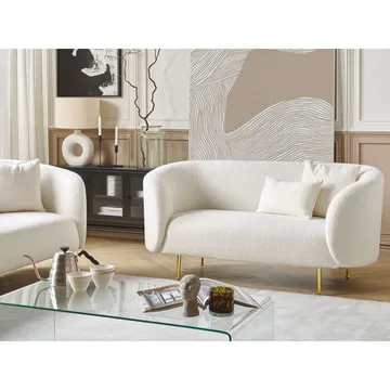 2-sits soffa Loen - Vitt, guld - Möbler - Soffa - 2 sits soffa