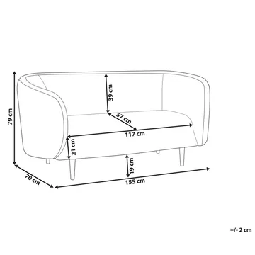 2-sits soffa Loen - Vitt, guld - Möbler - Soffa - 2 sits soffa