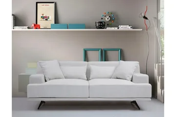 Lums 2-sits Soffa 200 cm i Tyg - Benvit - Möbler - Soffa - 2 sits soffa