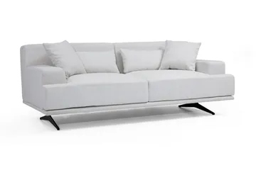 Lums 2-sits Soffa 200 cm i Tyg - Benvit - Möbler - Soffa - 2 sits soffa