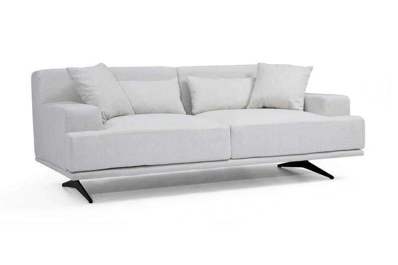 Lums 2-sits Soffa 200 cm i Tyg - Benvit - Möbler - Soffa - 2 sits soffa