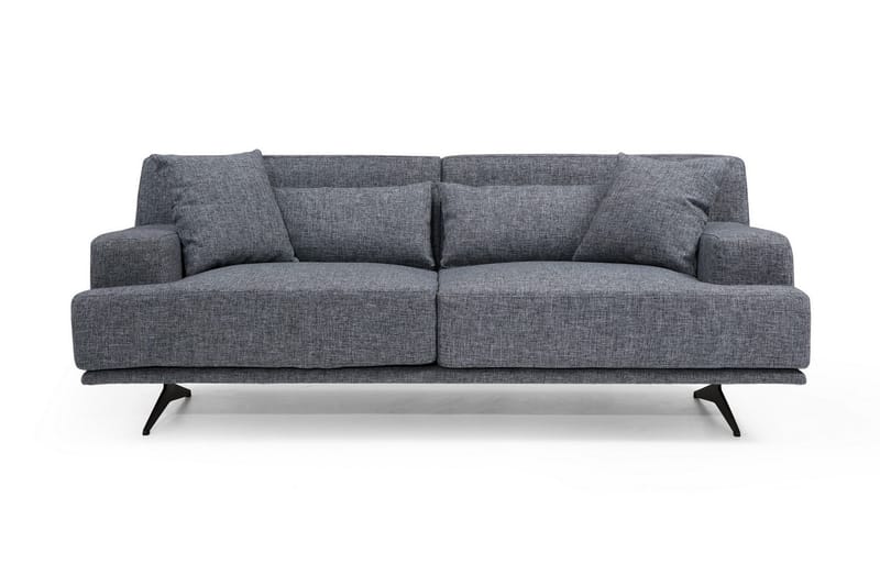 Lums 2-sits Soffa 200 cm i Tyg, Grå