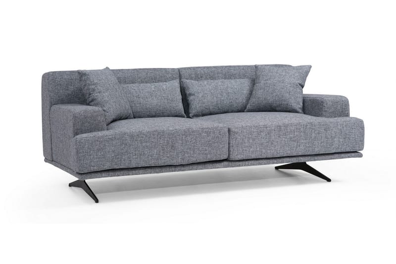 Lums 2-sits Soffa 200 cm i Tyg - Grå - Möbler - Soffa - 2 sits soffa