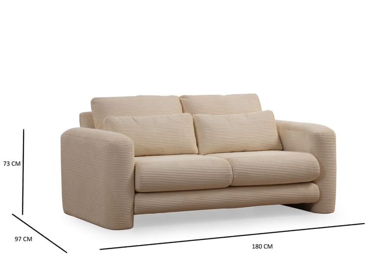 Makhan Soffa 2-sits - Beige - Möbler - Soffa - 2 sits soffa