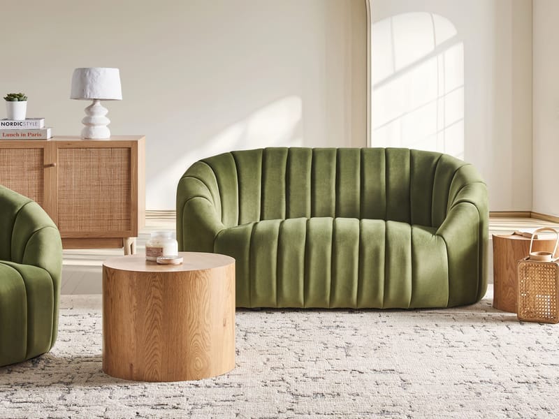2-sits soffa Malung - M örkgrön - Möbler - Soffa - Sammetssoffa